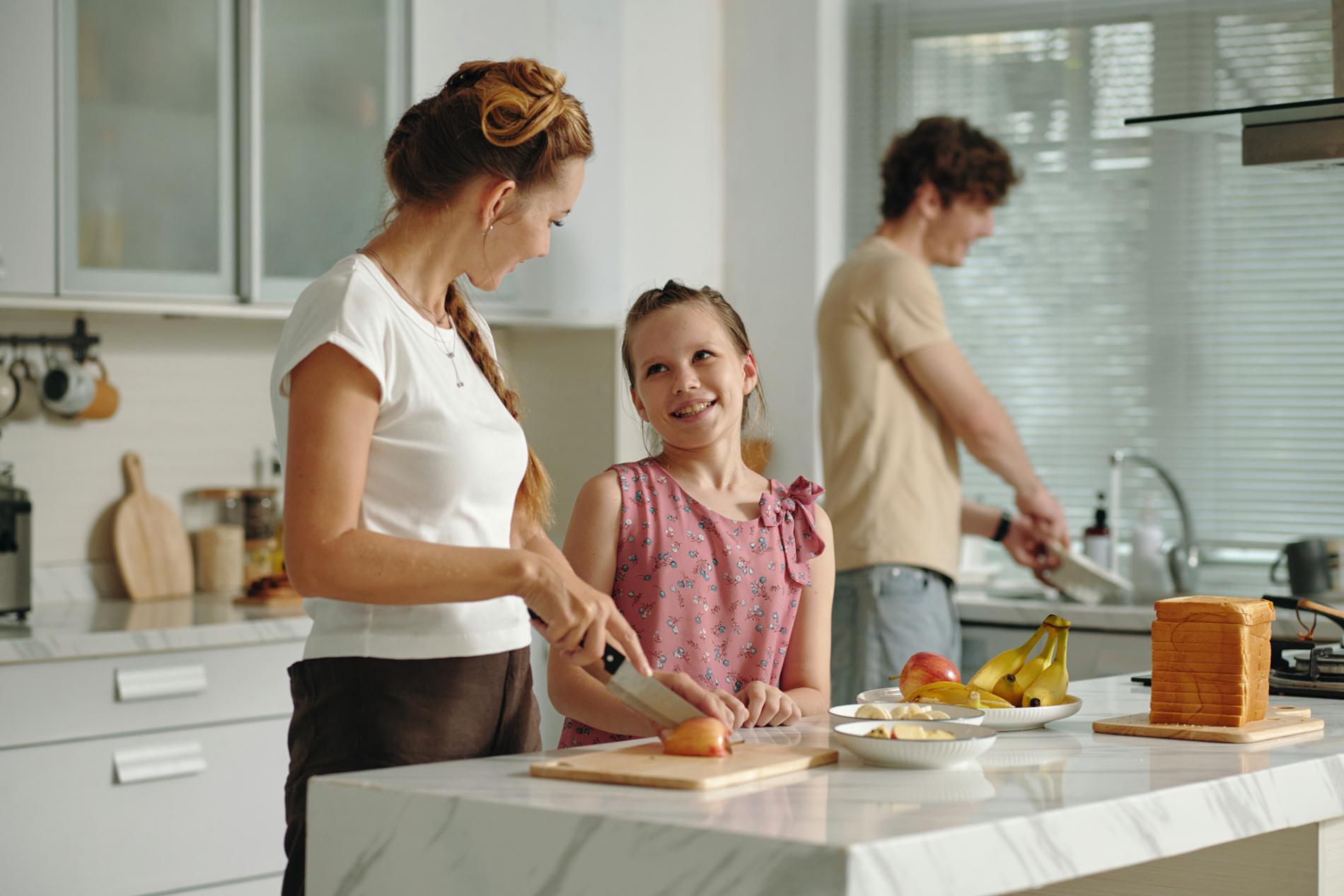 Durable quartz kitchen countertops designed for busy family homes